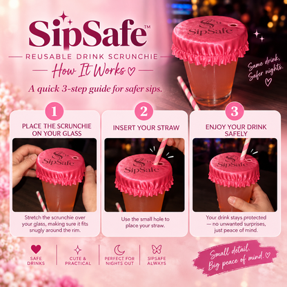SipSafe™ Drink Scrunchies